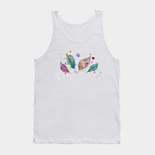 Abstract leaves with all colors Tank Top